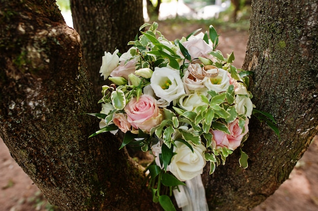 Beautiful modern and elegance wedding bouquet.