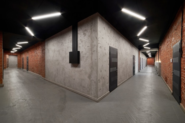 Beautiful modern loft, view of the corridor.