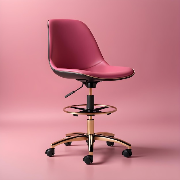 Beautiful modern office chair isolated on pink background