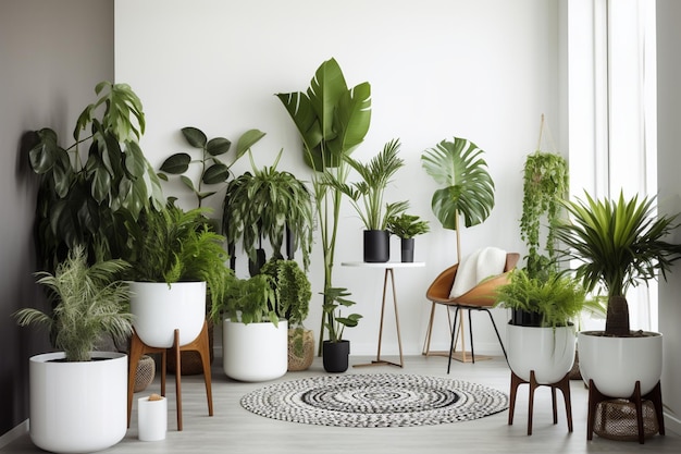 Photo beautiful and modern plants deco