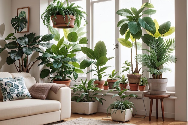 Beautiful and modern plants deco