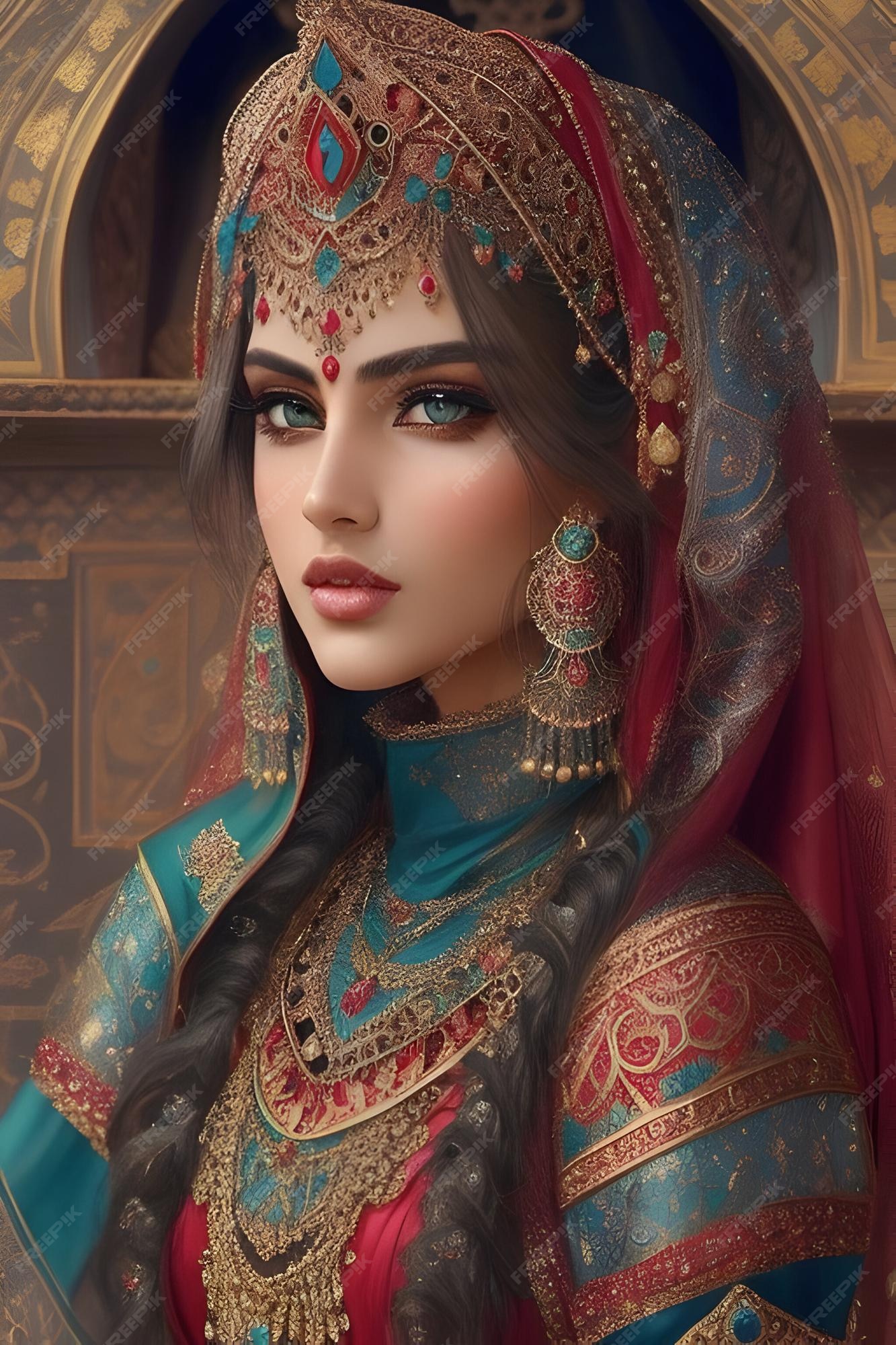 premium-ai-image-a-beautiful-modern-queen-girls-in-a-historical