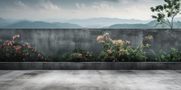 Beautiful modern terrace concept by generative ai