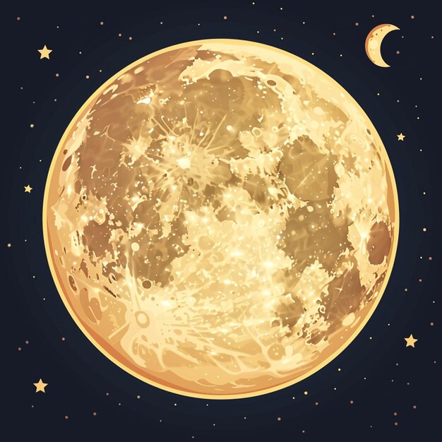 Photo beautiful moon cartoon vector isolated on background