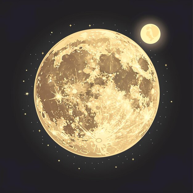 Photo beautiful moon cartoon vector isolated on background