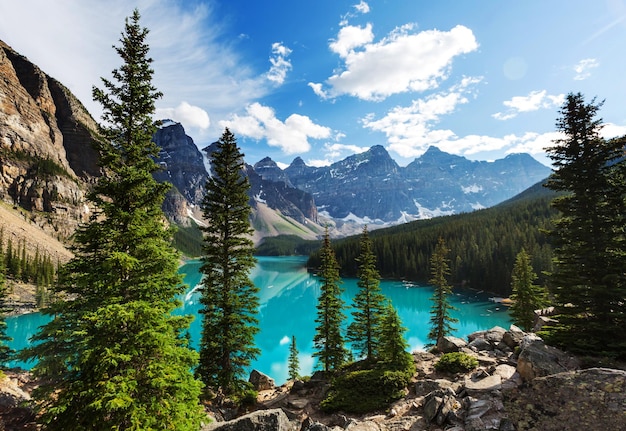 Beautiful Moraine lake in Banff National park, Canada