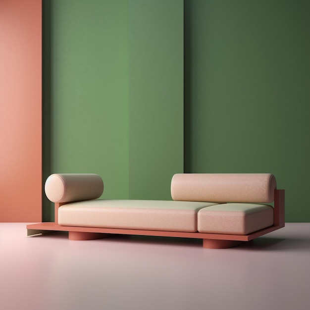 Красивый диван Морден Ткань пастель макет интерьера дизайна разных цветов фотосессия
