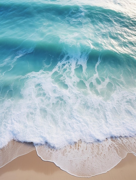 Beautiful morning on the Beach taken from top view