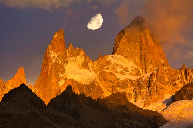 Foto una bellissima mattina di mount fitz roy