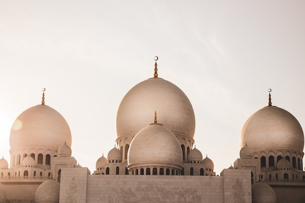 美丽的照片在阿布扎比清真寺sheikh zayed大清真寺阿拉伯联合酋长国