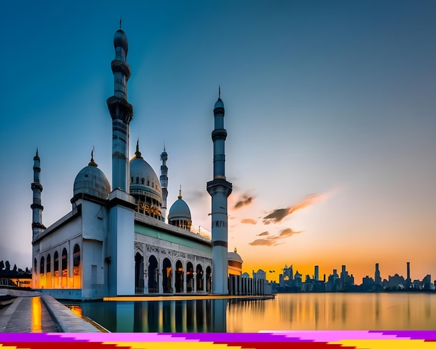 Photo a beautiful mosque background image