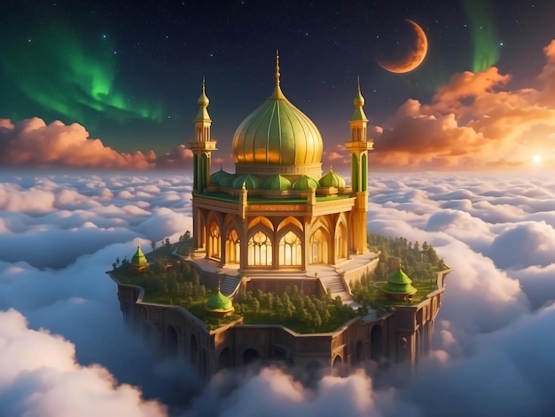 beautiful mosque above the clouds_13