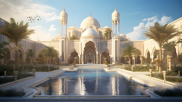 beautiful mosque illustration