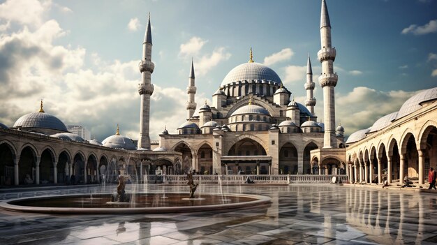 красивая иллюстрация мечети