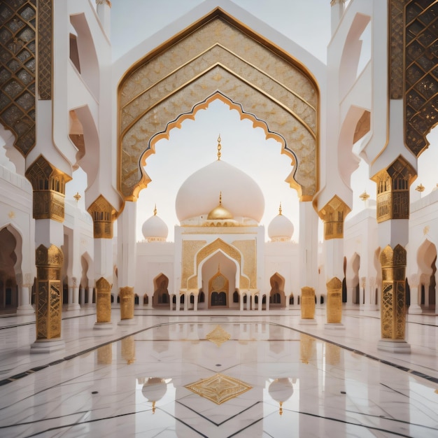 Photo beautiful mosque interior