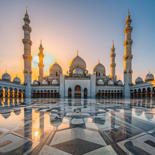 Beautiful Mosque and Islamic Monument