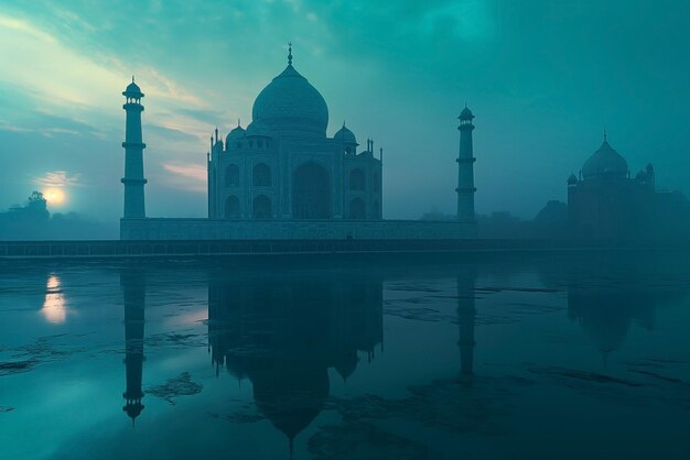 Beautiful Mosque Night time Background Ramadan Kareem Eid Mubarak Islamic