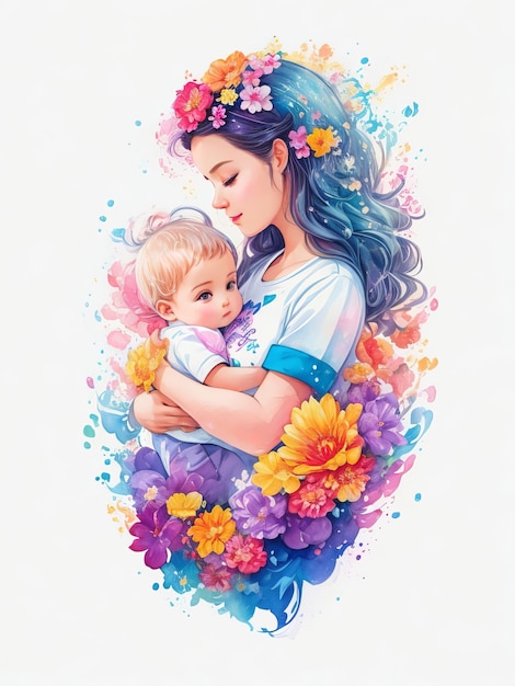 Beautiful mother holding a baby