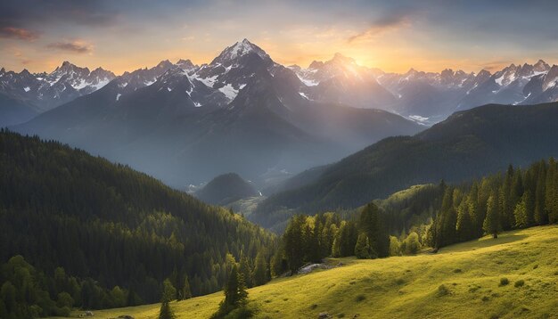 美しい山の風景