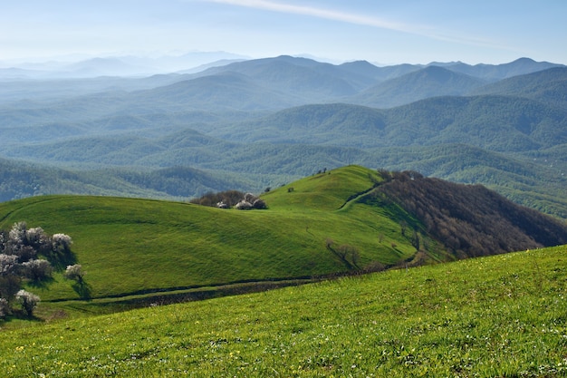 Foto bellissimo paesaggio di montagna