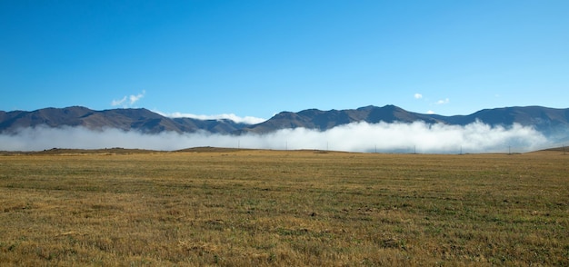 Beautiful mountain in mist and cloud Foggy day