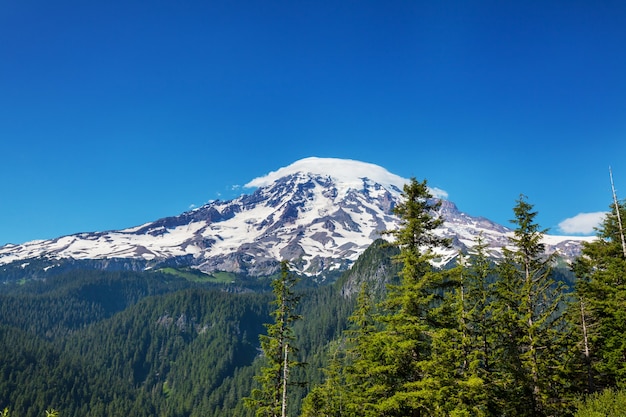 米国ワシントン州ノースカスケード山脈の美しい山頂