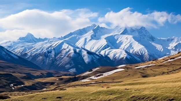 beautiful mountain on summer time