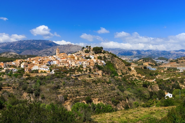 Beautiful mountain village polop de la marina spain