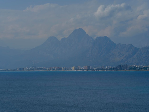 Beautiful mountains and city view