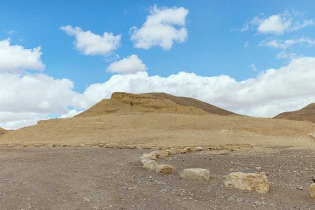 アラバ砂漠の美しい山々の風景