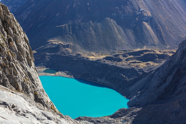 Beautiful mountains landscapes in Cordillera Huayhuash, Peru, South America