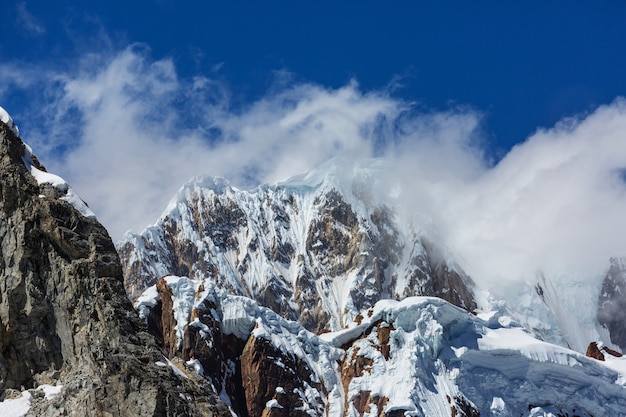 Cordillera Huayhuash, 페루, 남미의 아름다운 산 풍경