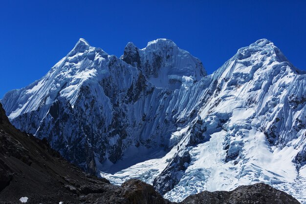 Beautiful mountains landscapes in Cordillera Huayhuash, Peru, South America