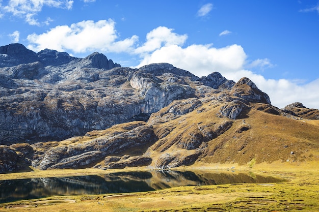 Beautiful mountains landscapes in Cordillera Huayhuash, Peru, South America