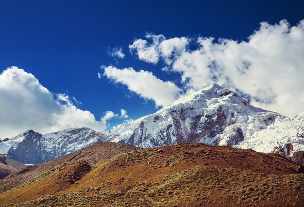 Cordillera Huayhuash, 페루, 남미의 아름다운 산 풍경