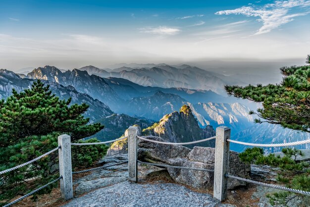 Beautiful mountains and rivers in Mount Huangshan, China