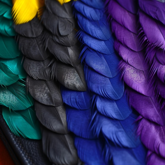 Beautiful Multicolored Feather of Bird