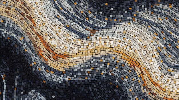 Beautiful multicolored mosaic with moire pattern