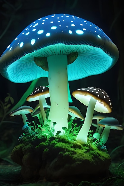 Beautiful Mushrooms that glow in the dark