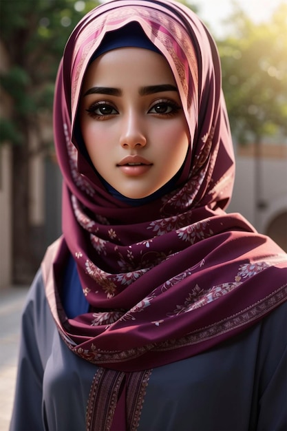 Beautiful muslim girl with hijab