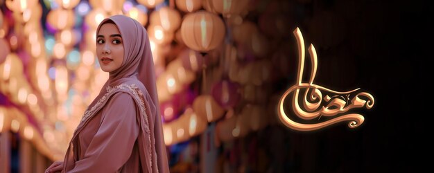 Photo beautiful muslim woman wearing a headscarf