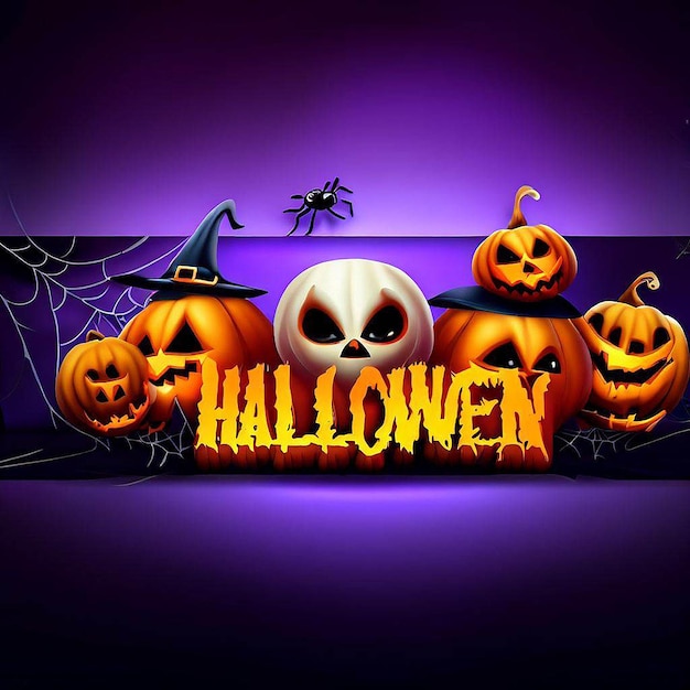 Beautiful and mysterious Halloween banner with space for placing text