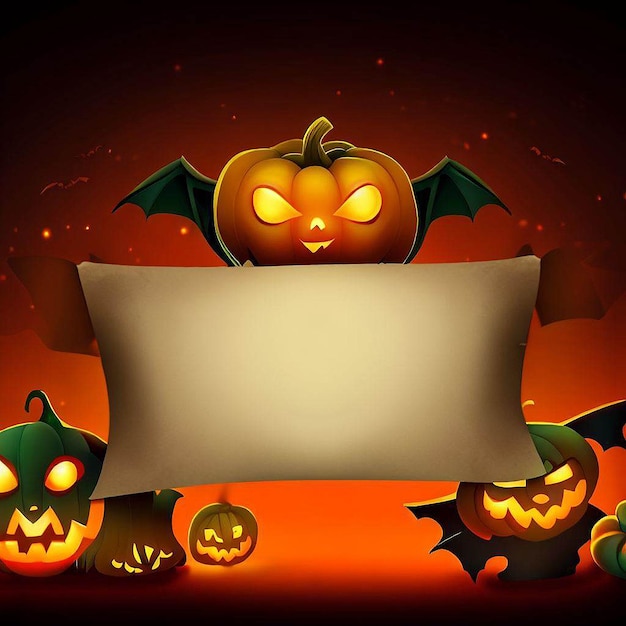 Beautiful and mysterious Halloween banner with space for placing text