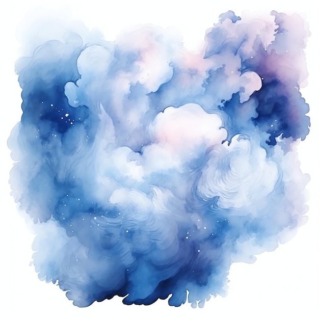 美しい神秘的な霧のファンタジー水彩画のおとぎ話のクリップアート イラスト