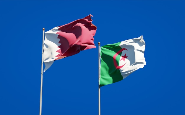 Beautiful national flags against the sky