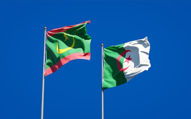 Beautiful national flags against the sky