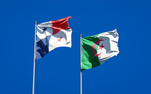 Beautiful national flags against the sky