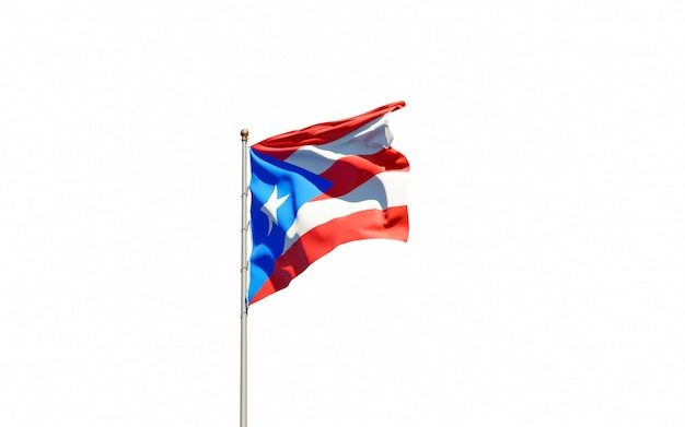 Beautiful national state flag of Puerto Rico