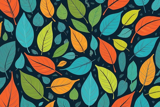 Beautiful nature background of leaves Vector illustration