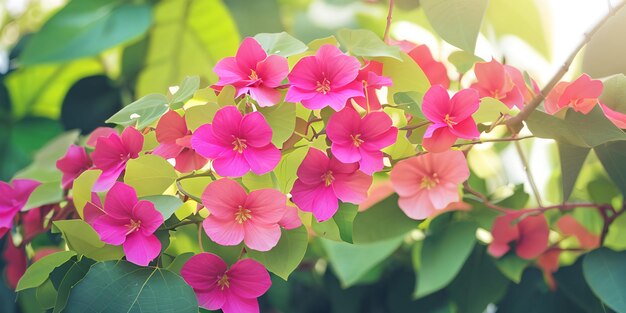 Photo beautiful nature closeup bougainvillea flowers